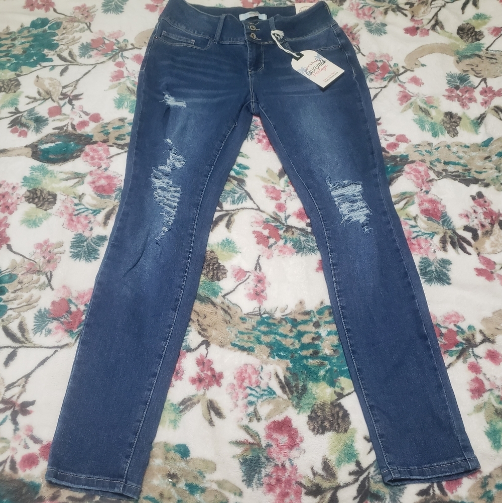 NWT California Vintage Distressed High Rise Skinny Jeans - Size 9/29